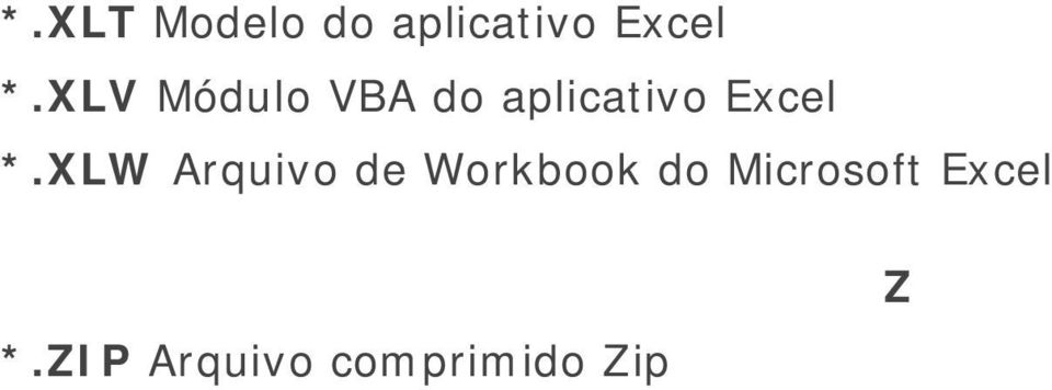 XLW Arquivo de Workbook do Microsoft