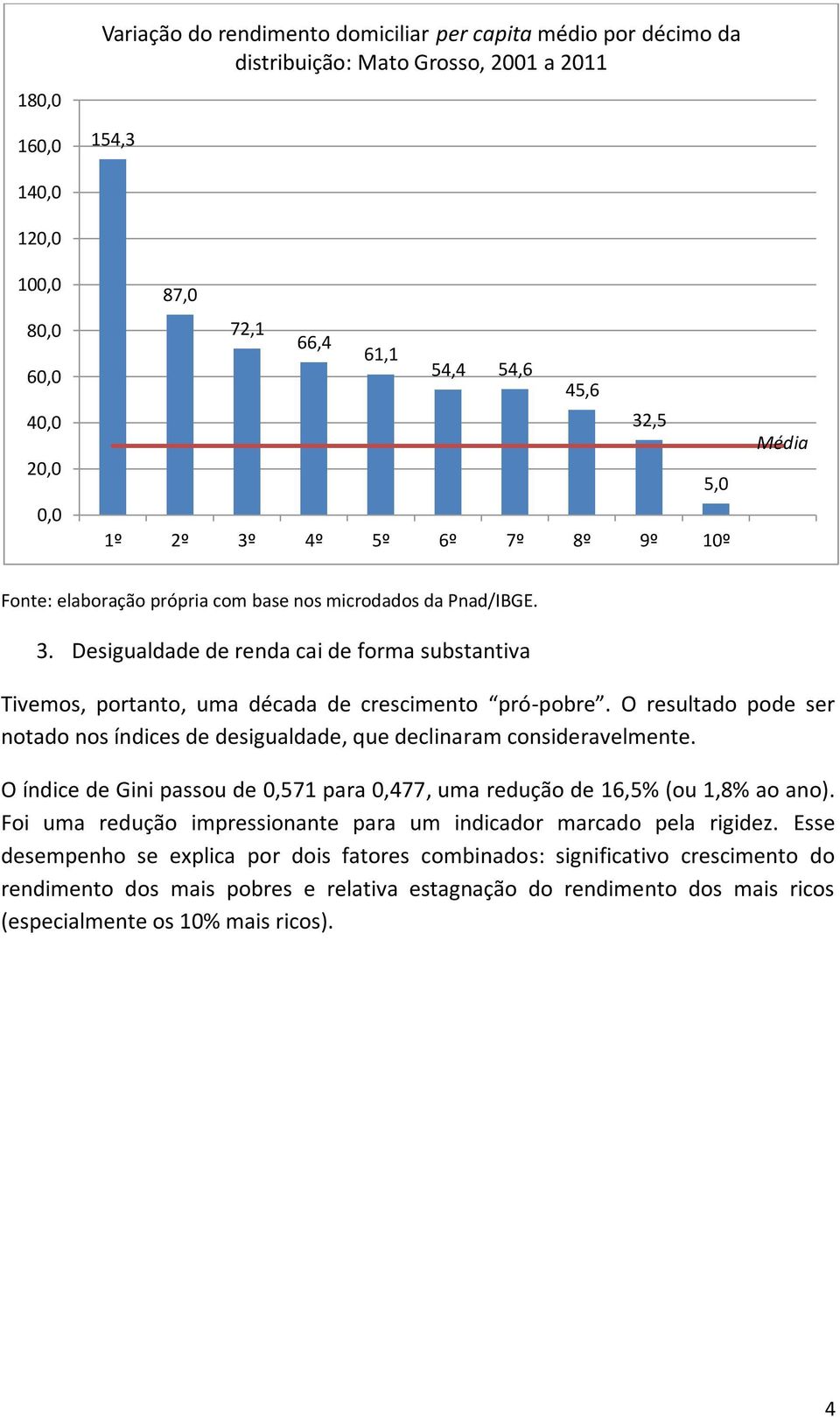 O resultado pode ser notado nos índices de desigualdade, que declinaram consideravelmente. O índice de Gini passou de 0,571 para 0,477, uma redução de 16,5% (ou 1,8% ao ano).