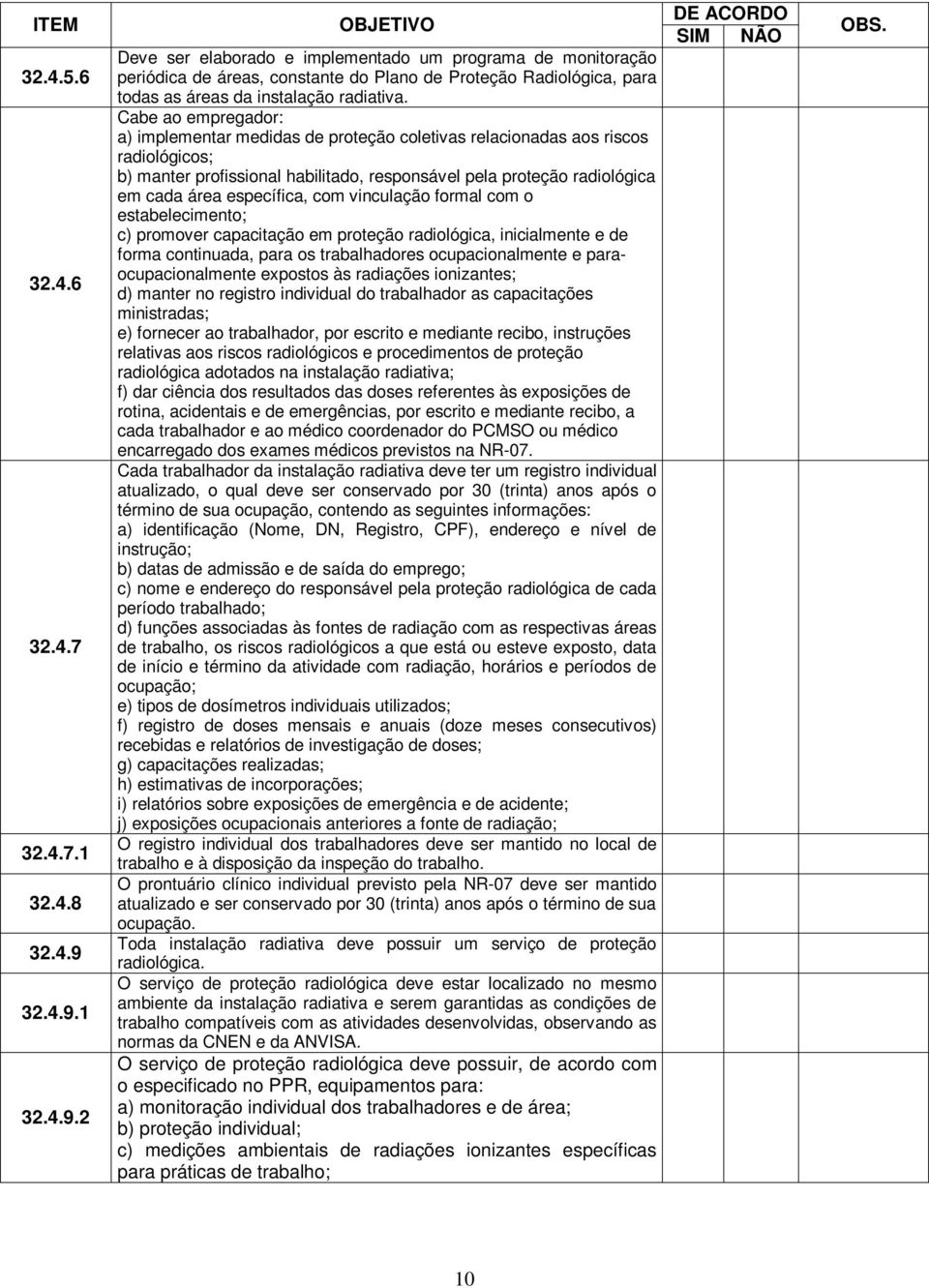 Cabe ao empregador: a) implementar medidas de proteção coletivas relacionadas aos riscos radiológicos; b) manter profissional habilitado, responsável pela proteção radiológica em cada área