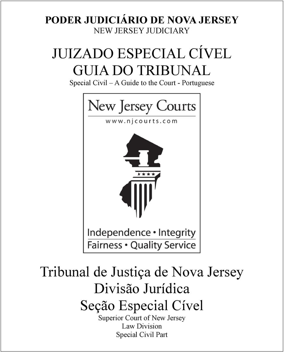 Portuguese Tribunal de Justiça de Nova Jersey Divisão Jurídica Seção