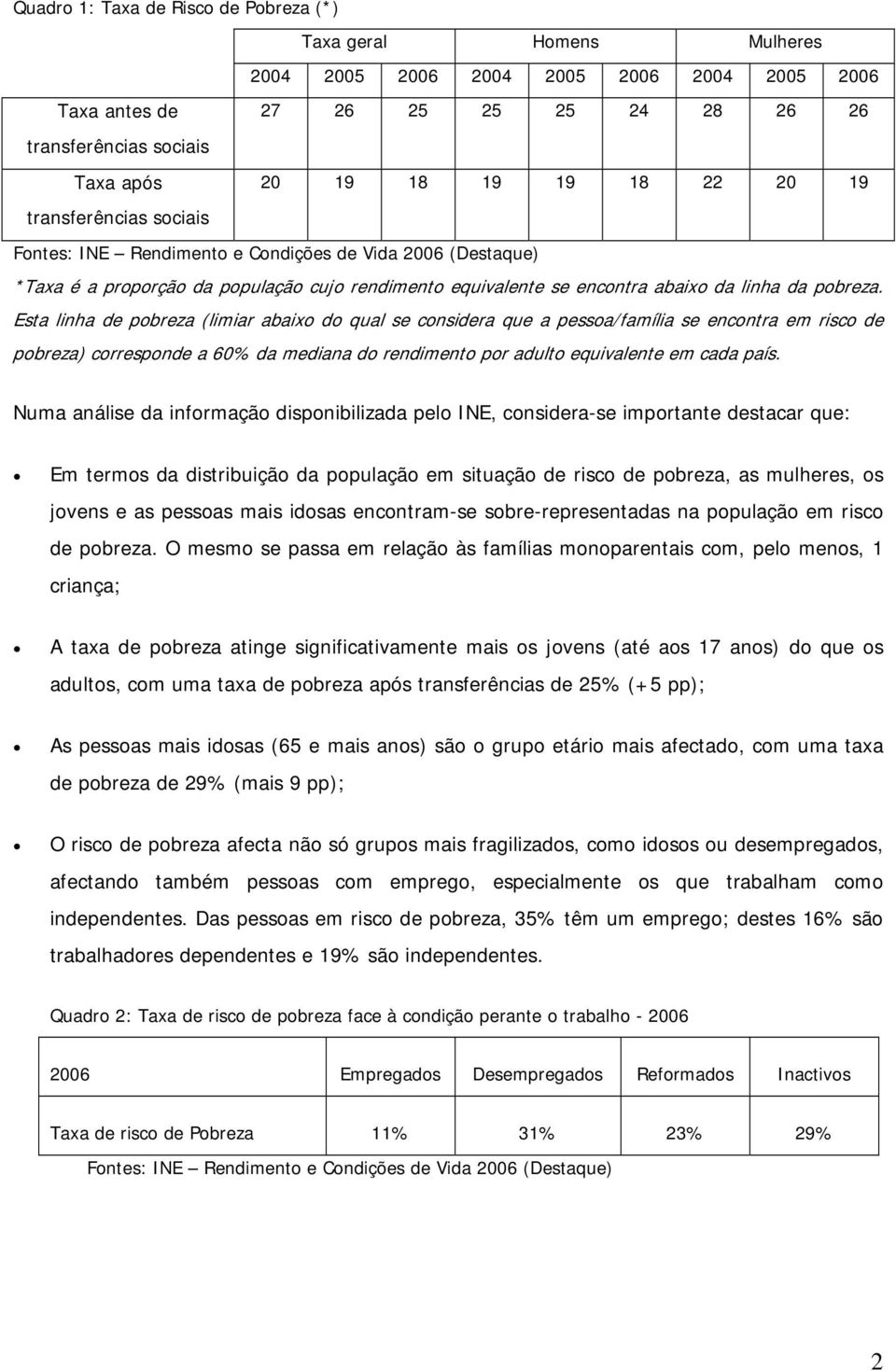 Esta linha de pobreza (limiar abaixo do qual se considera que a pessoa/família se encontra em risco de pobreza) corresponde a 60% da mediana do rendimento por adulto equivalente em cada país.