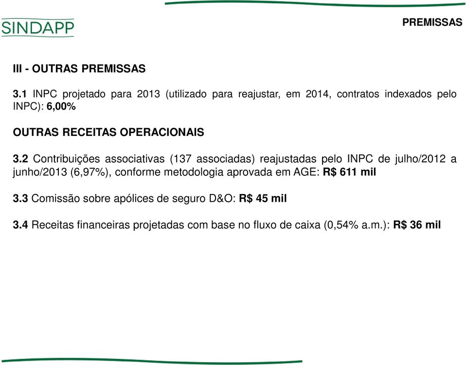 RECEITAS OPERACIONAIS 3.