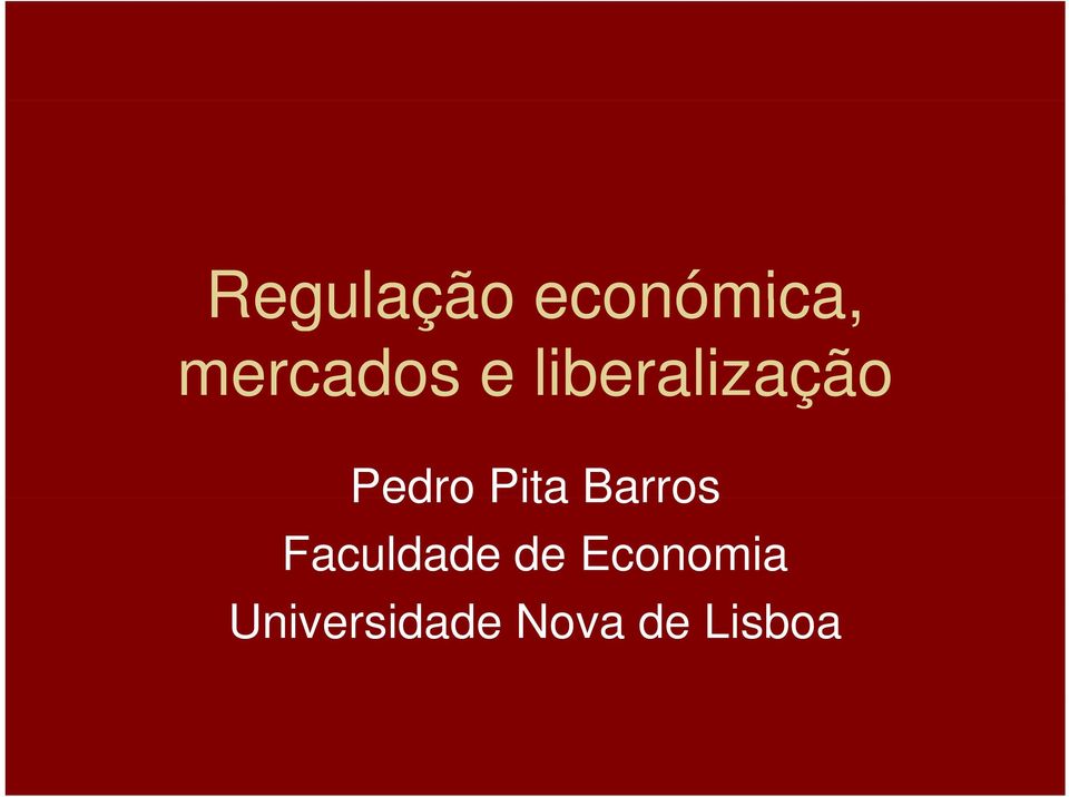 Pedro Pita Barros Faculdade