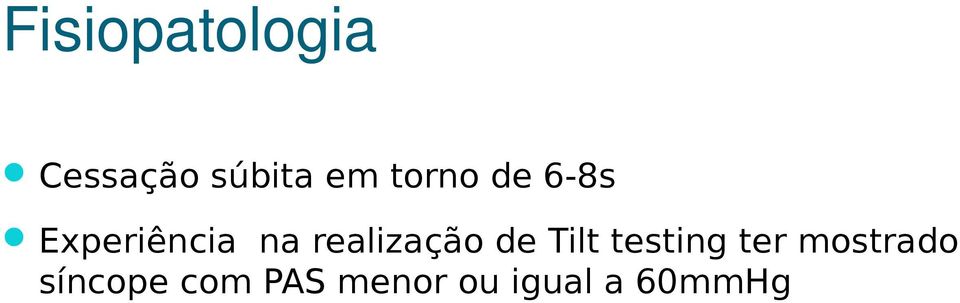 realização de Tilt testing ter