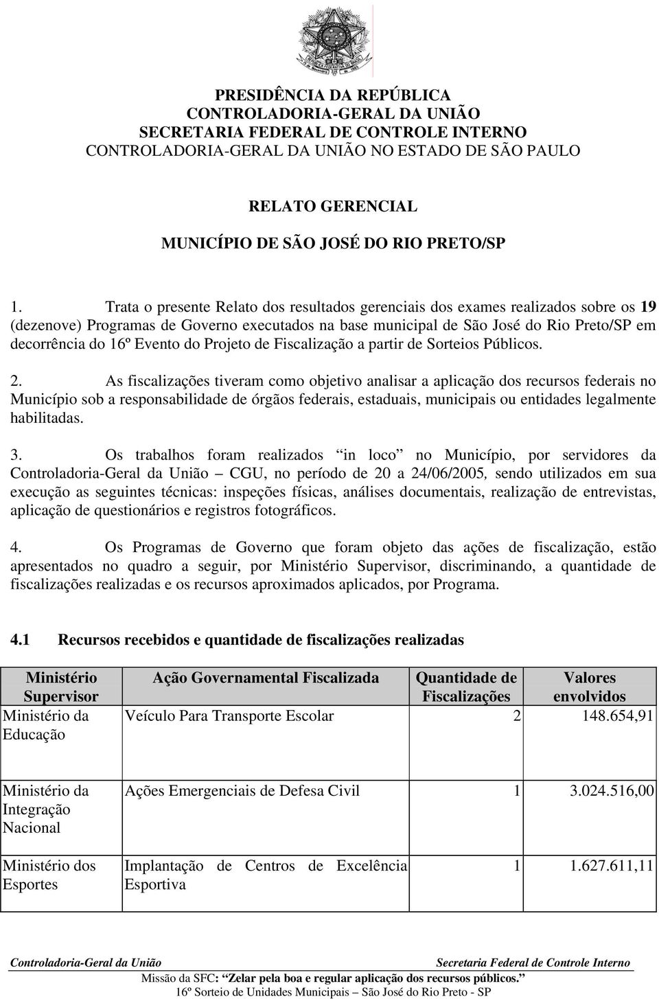 Evento do Projeto de Fiscalização a partir de Sorteios Públicos. 2.