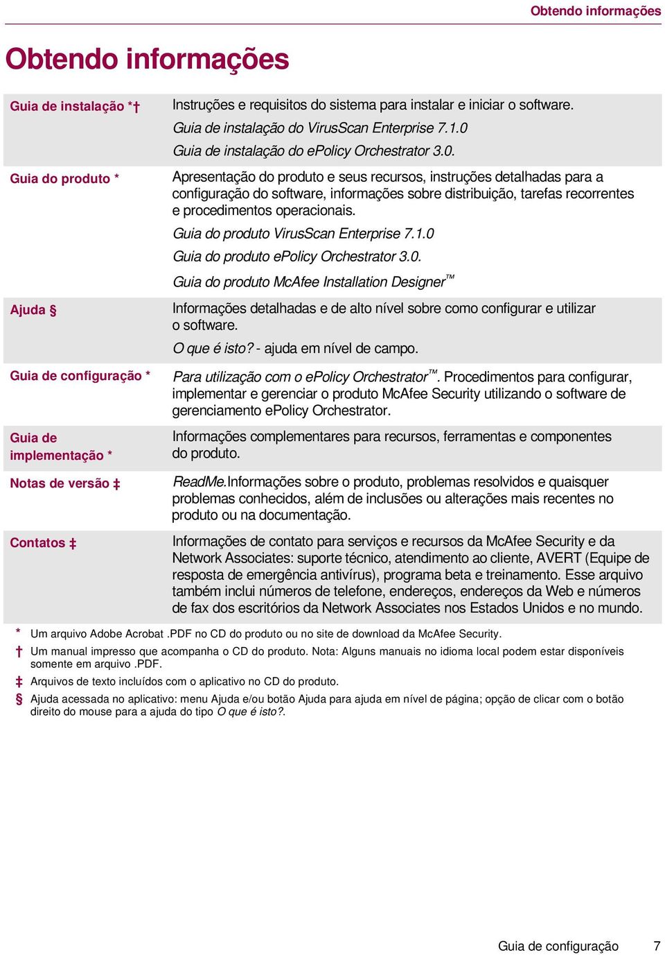 Guia de instalação do epolicy Orchestrator 3.0.