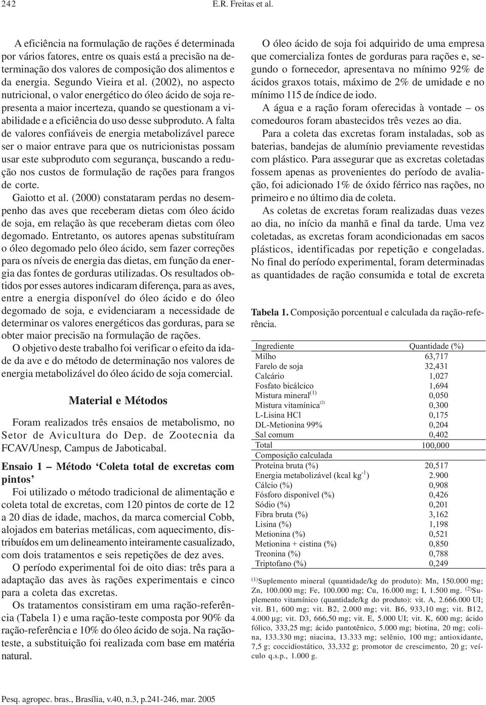 A falta de valores confiáveis de energia metabolizável parece ser o maior entrave para que os nutricionistas possam usar este subproduto com segurança, buscando a redução nos custos de formulação de