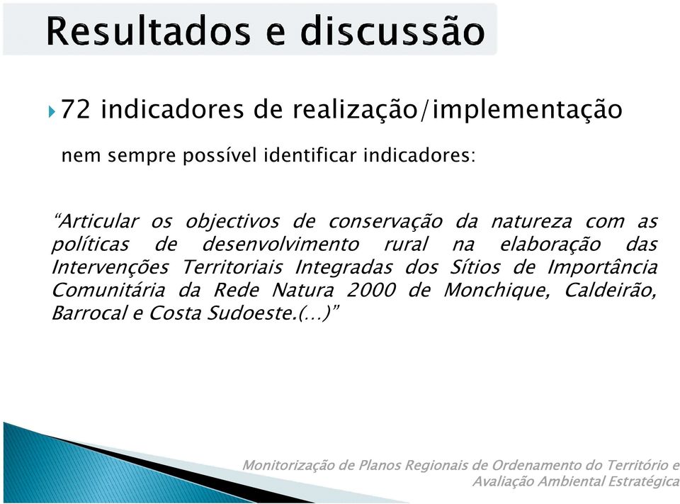 desenvolvimento rural na elaboração das Intervenções Territoriais Integradas dos