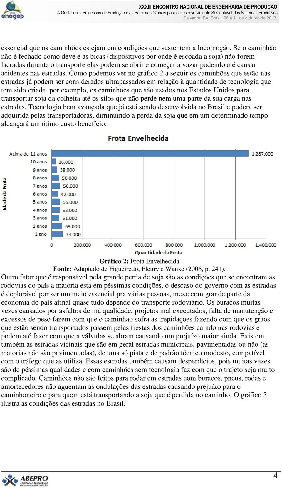 nas estradas.