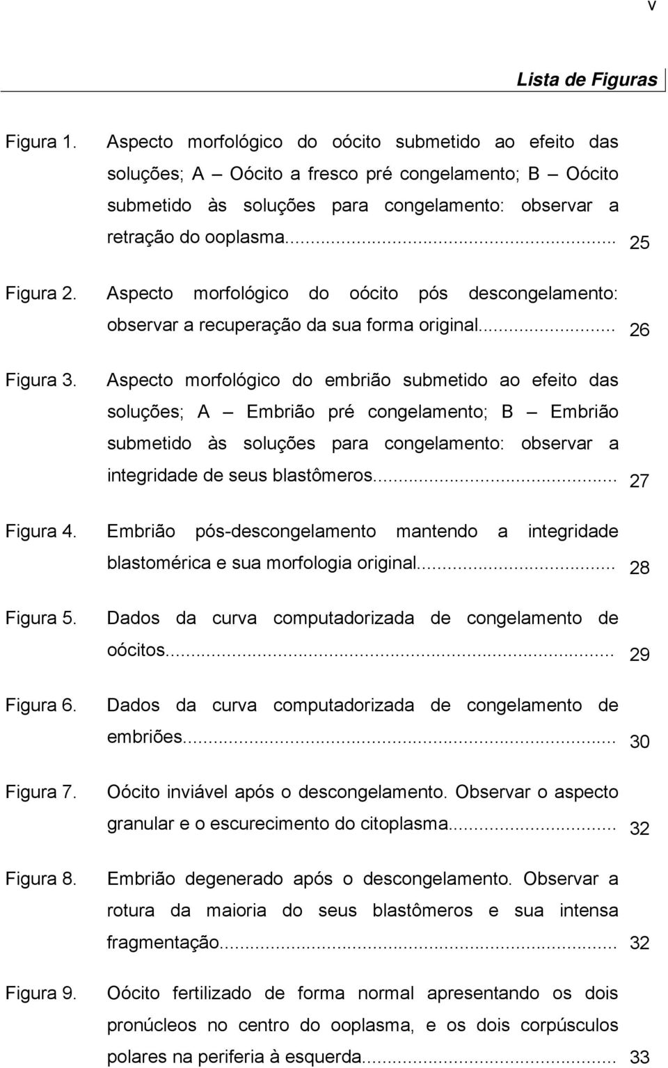 Aspecto morfológico do oócito pós descongelamento: observar a recuperação da sua forma original... 26 Figura 3.