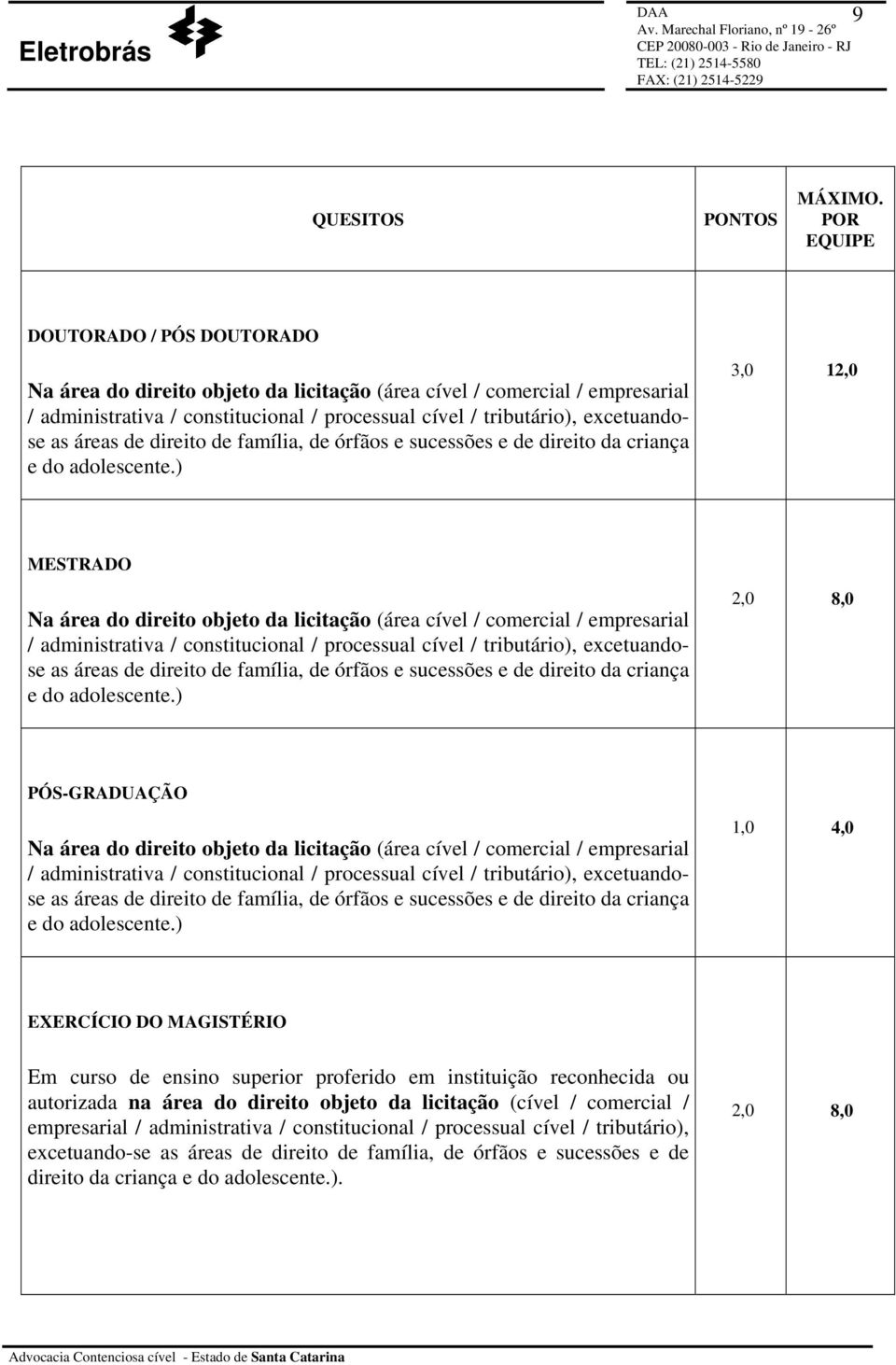 áreas de direito de família, de órfãos e sucessões e de direito da criança e do adolescente.