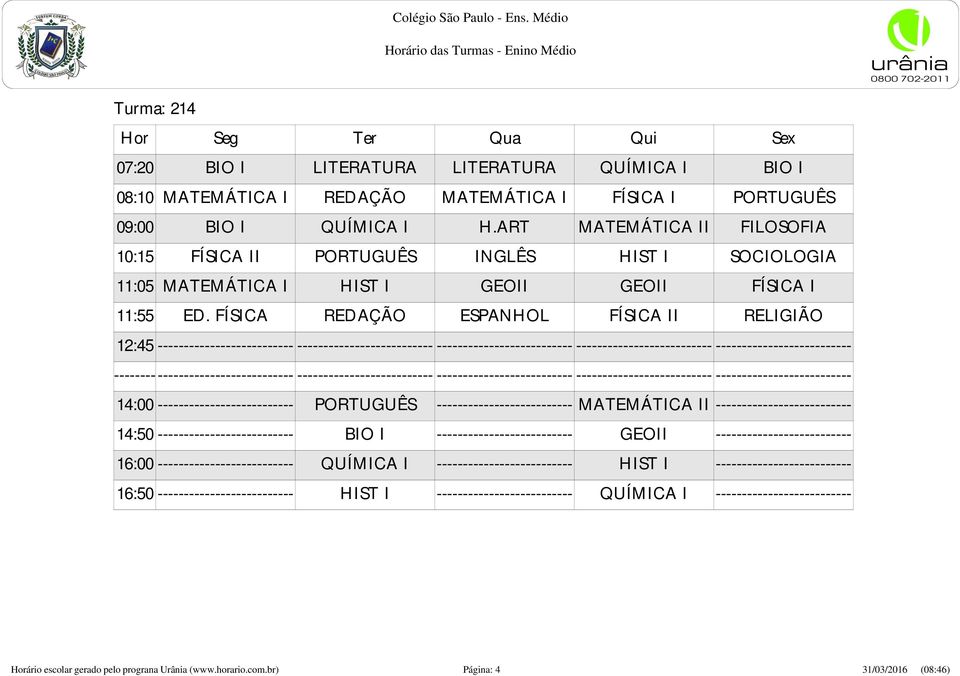 -------------------------- -------------------------- -------------------------- -------------------------14:00 -------------------------- -------------------------- MATEMÁTICA II