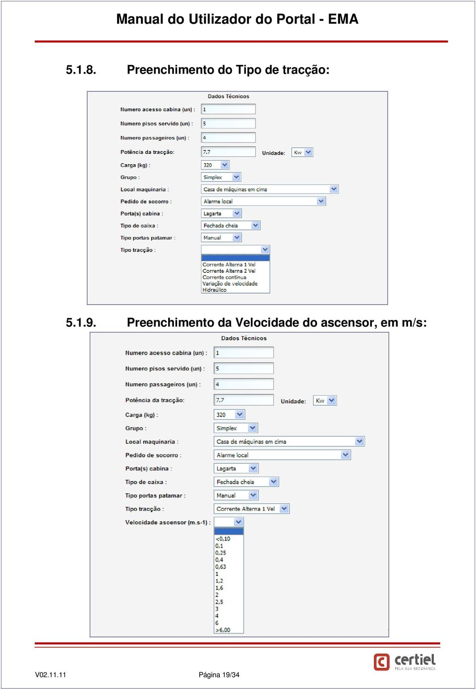 tracção: 5.1.9.