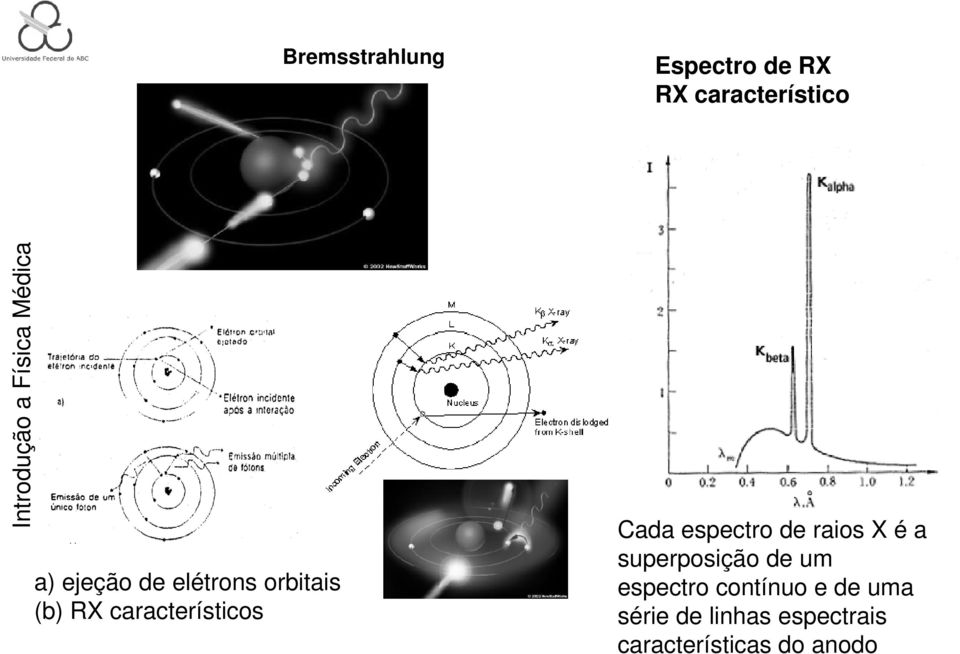 espectro de raios X é a superposição de um espectro