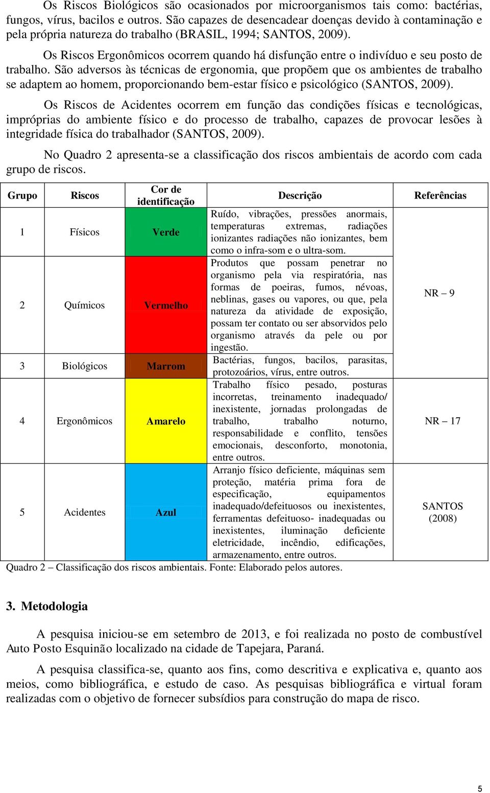 Os Riscos Ergonômicos ocorrem quando há disfunção entre o indivíduo e seu posto de trabalho.