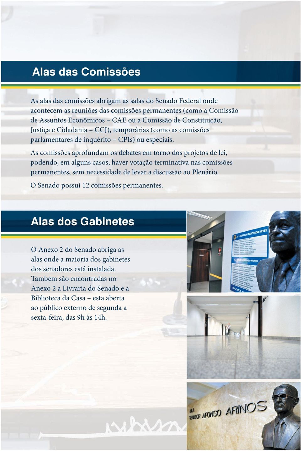 As comissões aprofundam os debates em torno dos projetos de lei, podendo, em alguns casos, haver votação terminativa nas comissões permanentes, sem necessidade de levar a discussão ao Plenário.