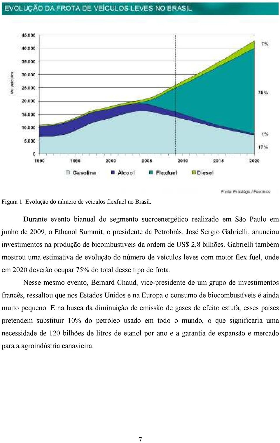 bicombustíveis da ordem de US$ 2,8 bilhões.