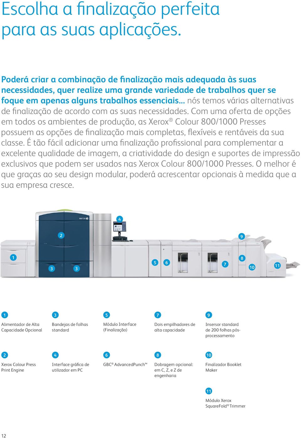 .. nós temos várias alternativas de finalização de acordo com as suas necessidades.