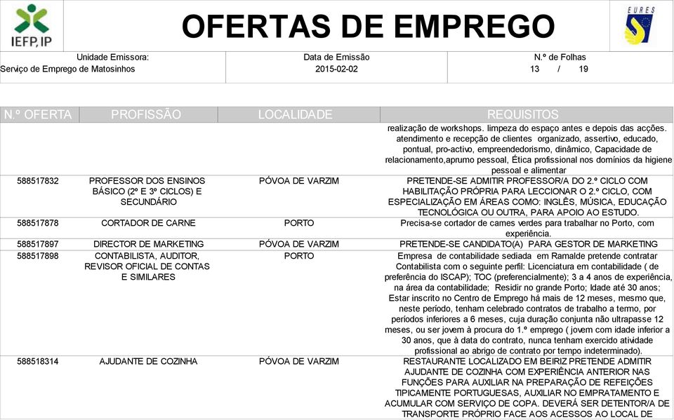 atendimento e recepção de clientes organizado, assertivo, educado, pontual, pro-activo, empreendedorismo, dinâmico, Capacidade de relacionamento,aprumo pessoal, Ética profissional nos domínios da