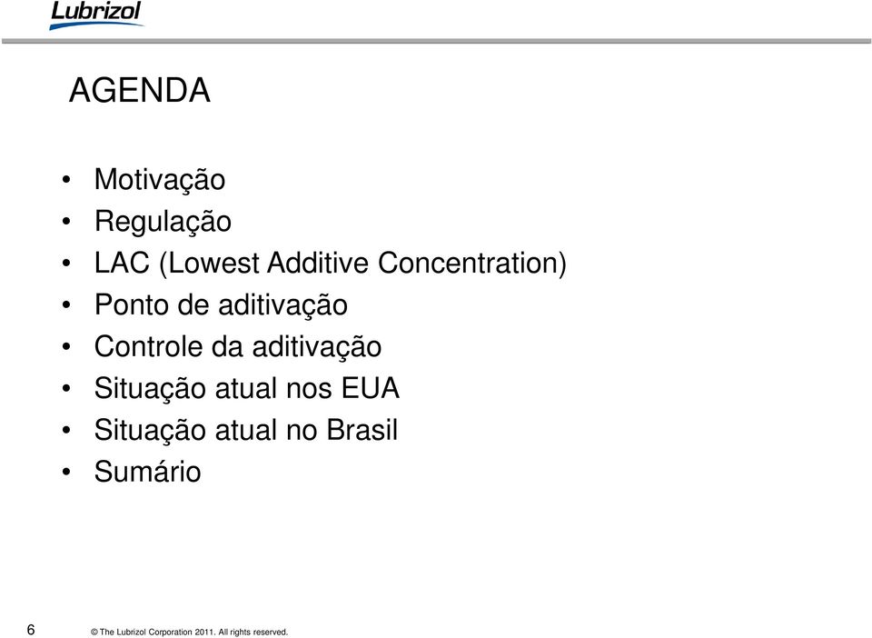 aditivação Controle da aditivação