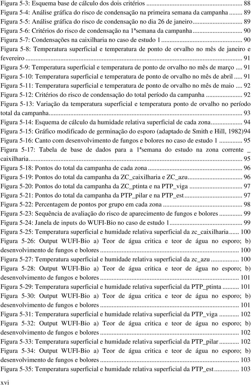 .. 90 Figura 5-7: Condensações na caixilharia no caso de estudo 1... 90 Figura 5-8: Temperatura superficial e temperatura de ponto de orvalho no mês de janeiro e fevereiro.