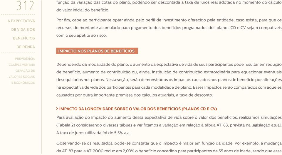 planos CD e CV sejam compatíveis com o seu apetite ao risco.