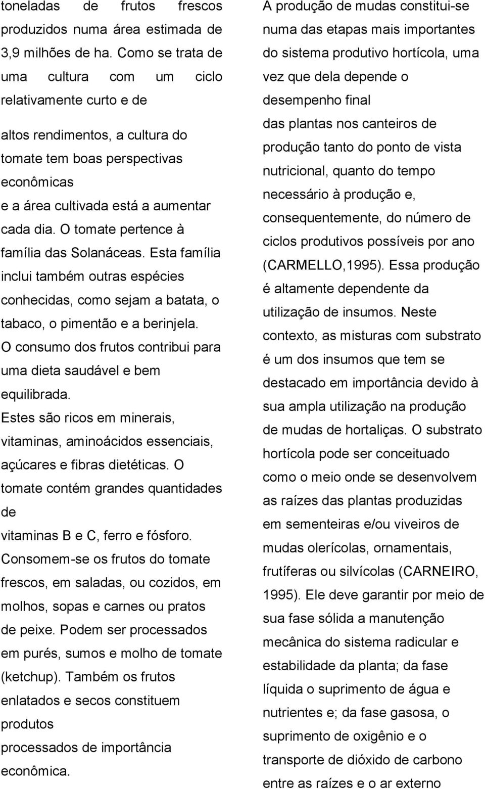 O tomate pertence à família das Solanáceas. Esta família inclui também outras espécies conhecidas, como sejam a batata, o tabaco, o pimentão e a berinjela.