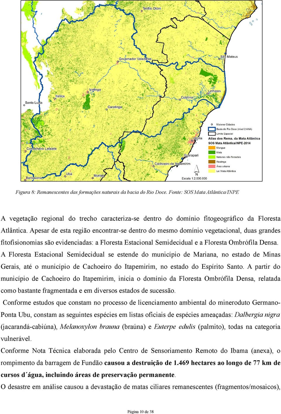 Apesar de esta região encontrar-se dentro do mesmo domínio vegetacional, duas grandes fitofisionomias são evidenciadas: a Floresta Estacional Semidecidual e a Floresta Ombrófila Densa.