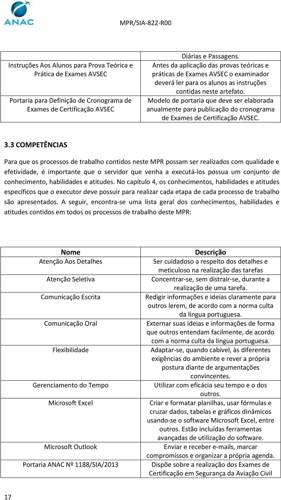 Modelo de portaria que deve ser elaborada anualmente para publicação do cronograma de Exames de Certificação AVSEC. 3.