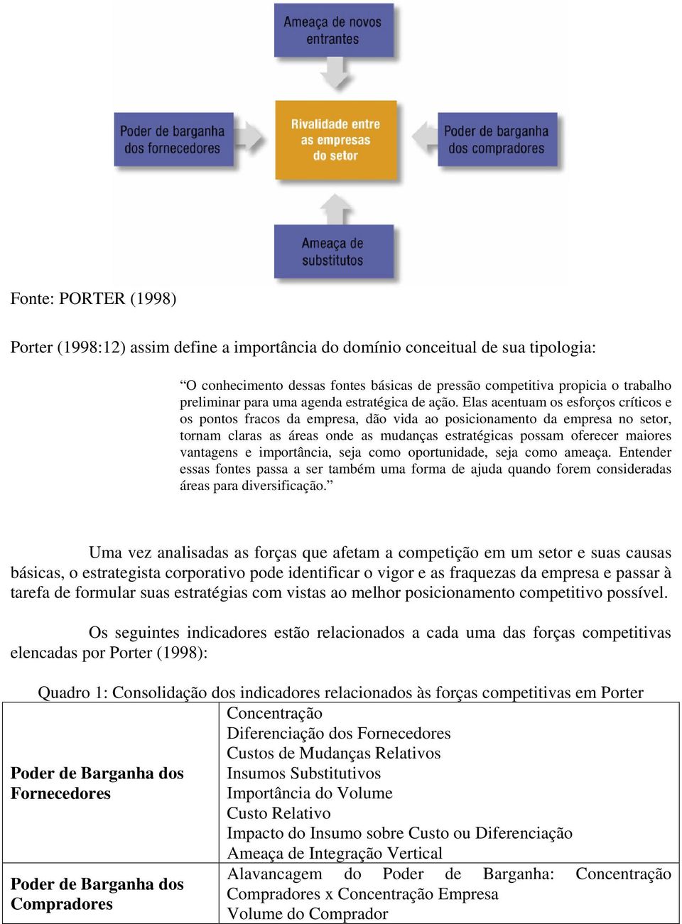 Elas acentuam os esforços críticos e os pontos fracos da empresa, dão vida ao posicionamento da empresa no setor, tornam claras as áreas onde as mudanças estratégicas possam oferecer maiores