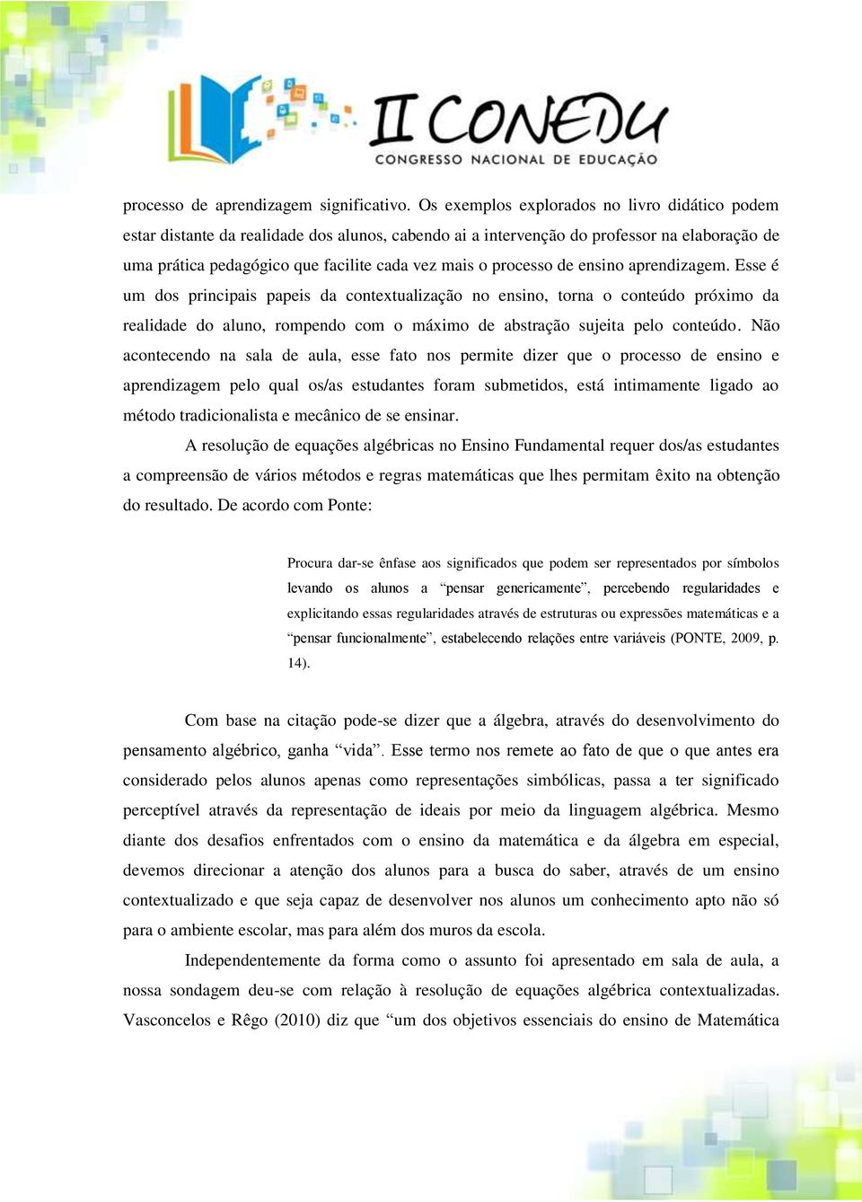 processo de ensino aprendizagem.