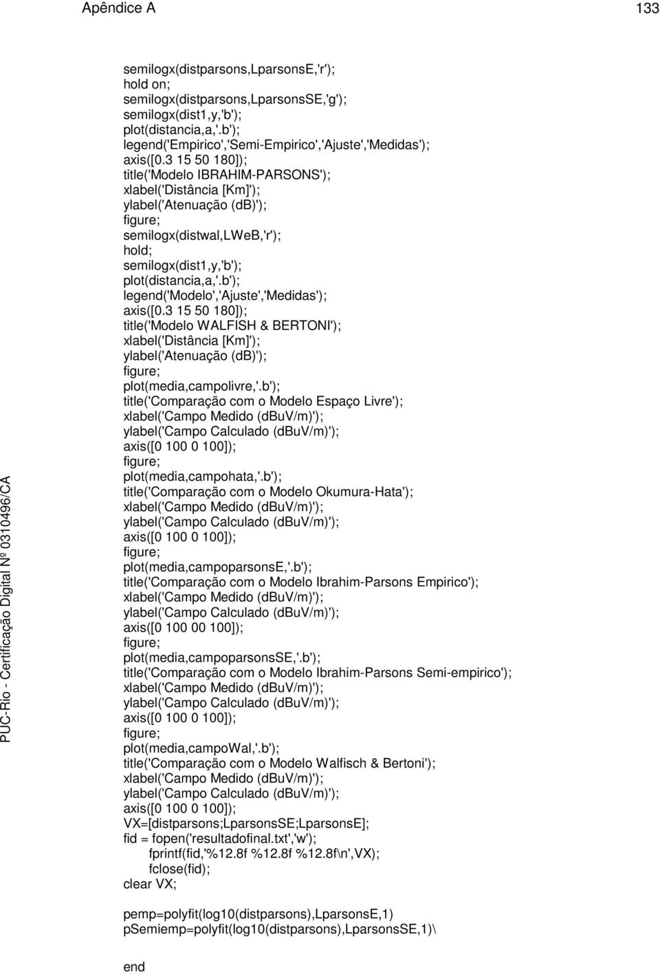 3 15 50 180]); title('modelo IBRAHIM-PARSONS'); xlabel('distância [Km]'); ylabel('atenuação (db)'); semilogx(distwal,lweb,'r'); hold; semilogx(dist1,y,'b'); plot(distancia,a,'.