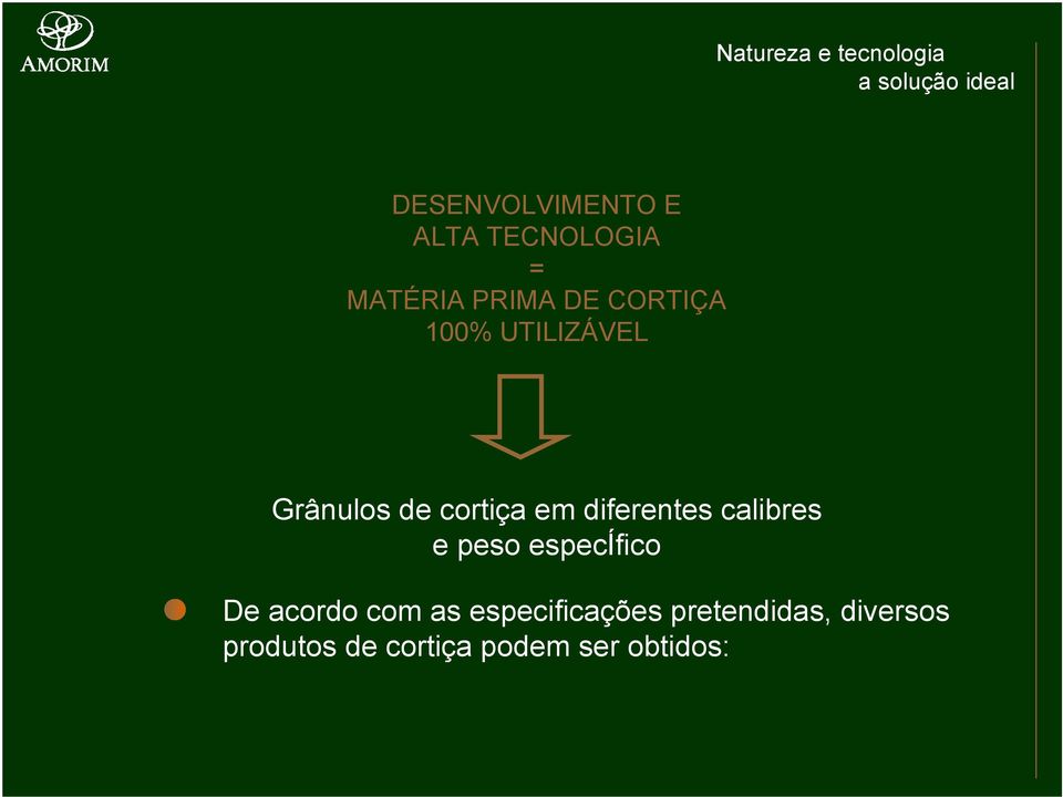 calibres e peso específico De acordo com as