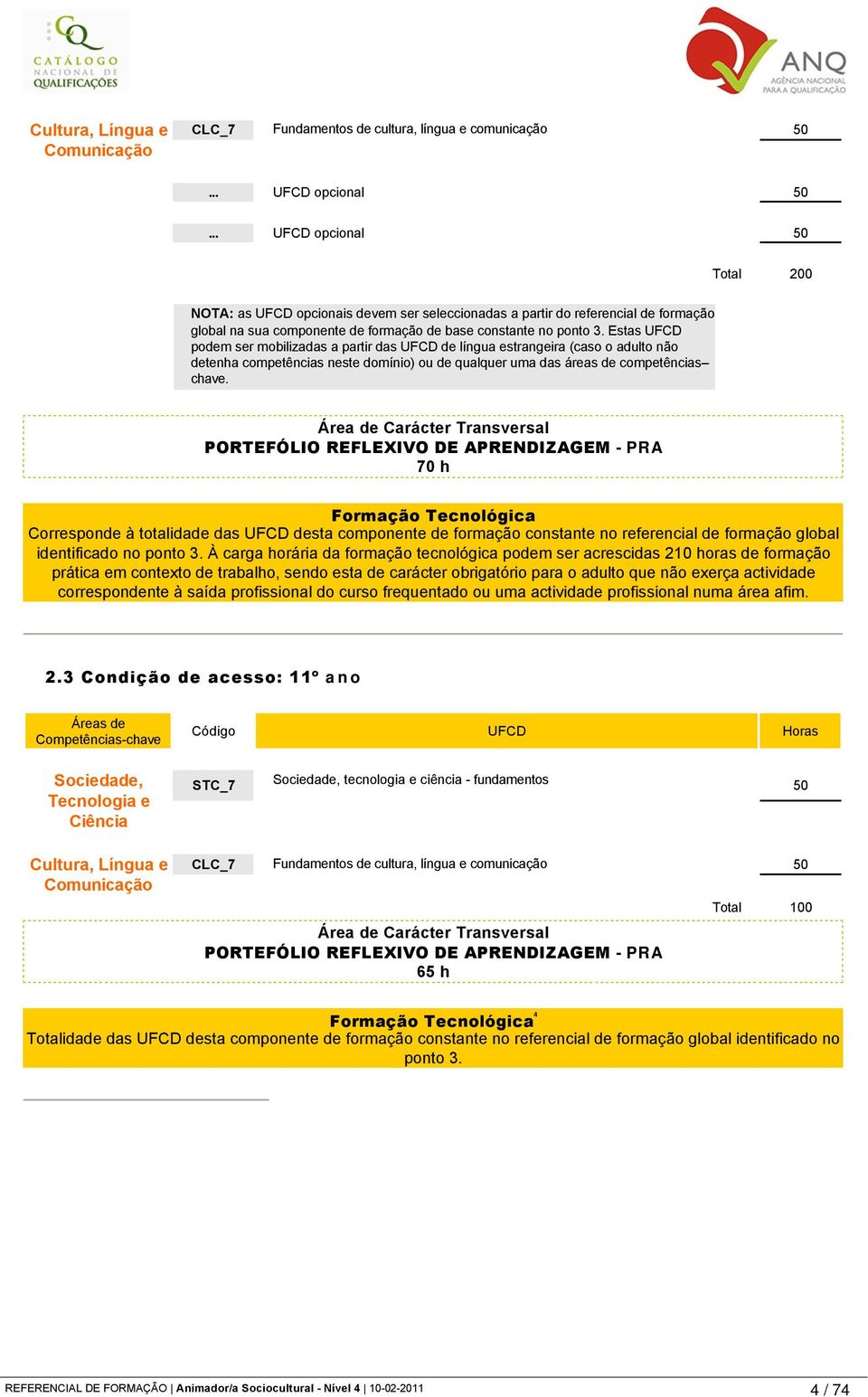 Estas UFCD podem ser mobilizadas a partir das UFCD de língua estrangeira (caso o adulto não detenha competências neste domínio) ou de qualquer uma das áreas de competências chave.