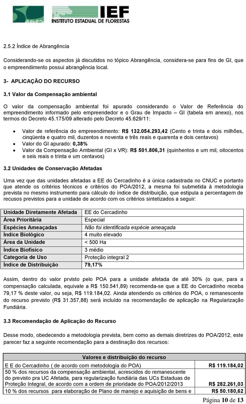 anexo), nos termos do Decreto 45.175/09 alterado pelo Decreto 45.629/11: Valor de referência do empreendimento: R$ 132.054.