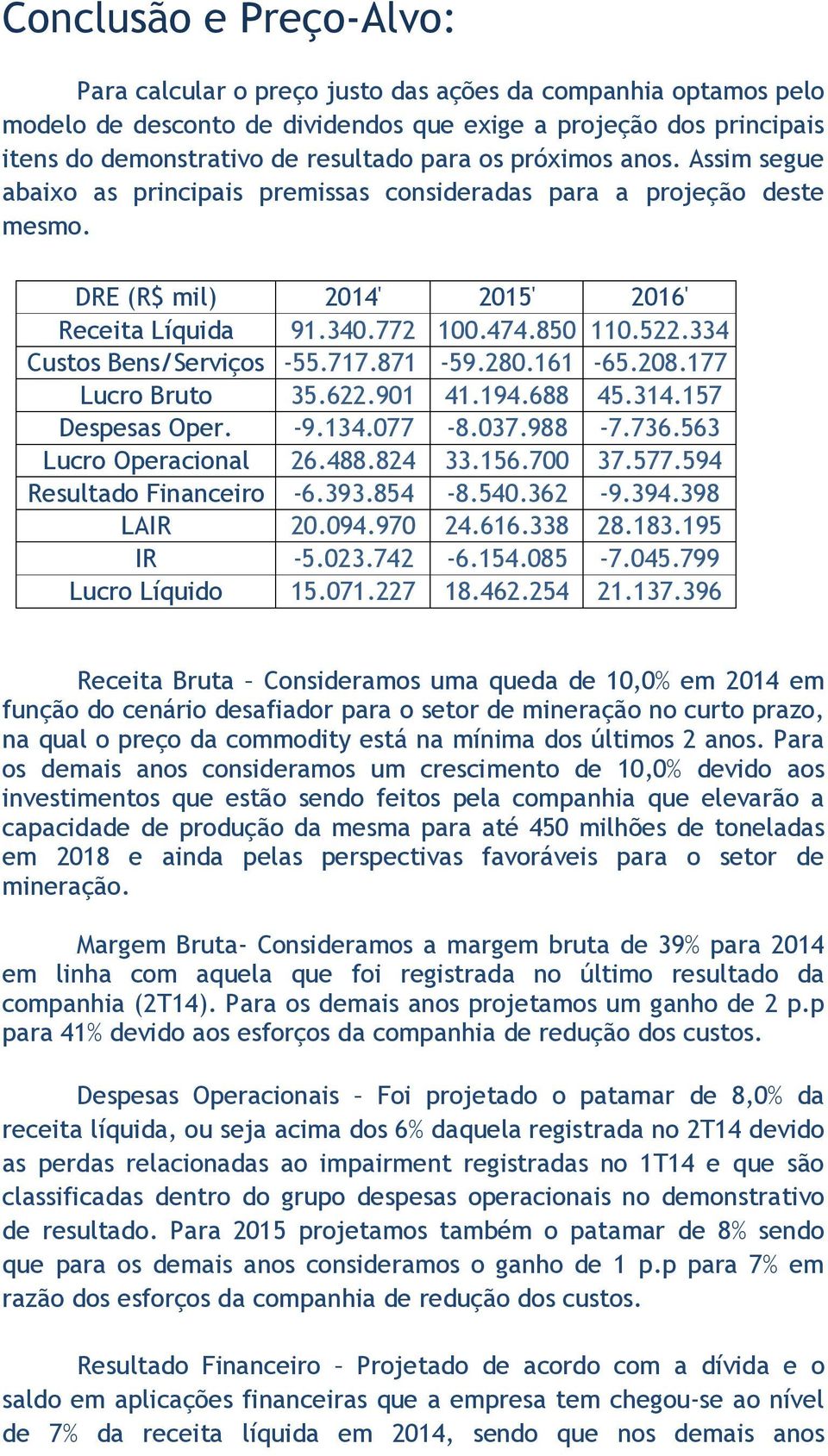 334 Custos Bens/Serviços -55.717.871-59.280.161-65.208.177 Lucro Bruto 35.622.901 41.194.688 45.314.157 Despesas Oper. -9.134.077-8.037.988-7.736.563 Lucro Operacional 26.488.824 33.156.700 37.577.