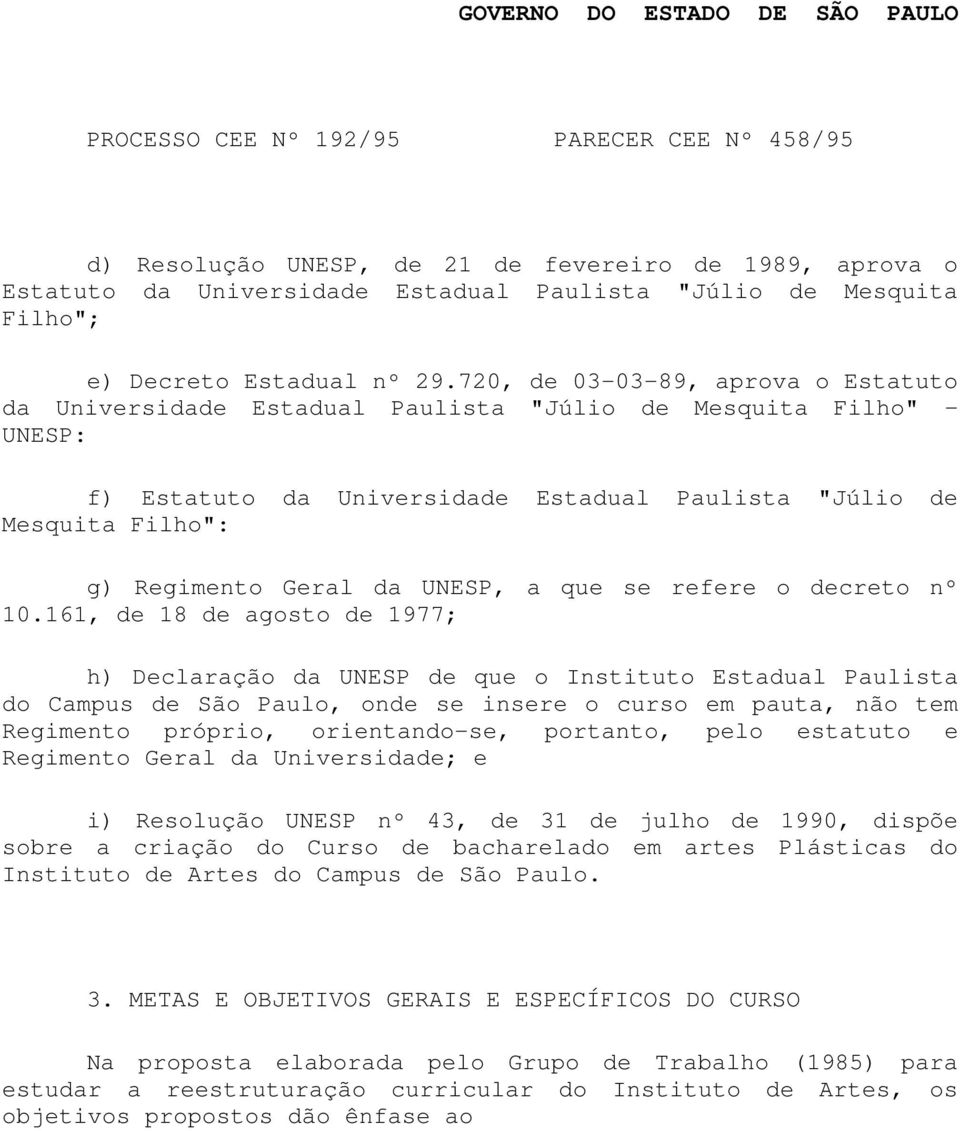 UNESP, a que se refere o decreto nº 10.