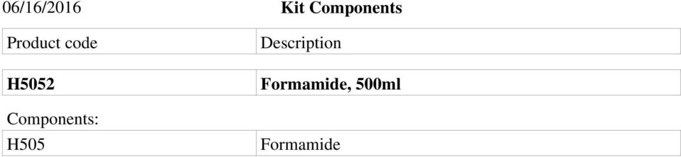 H5052 Components: H505