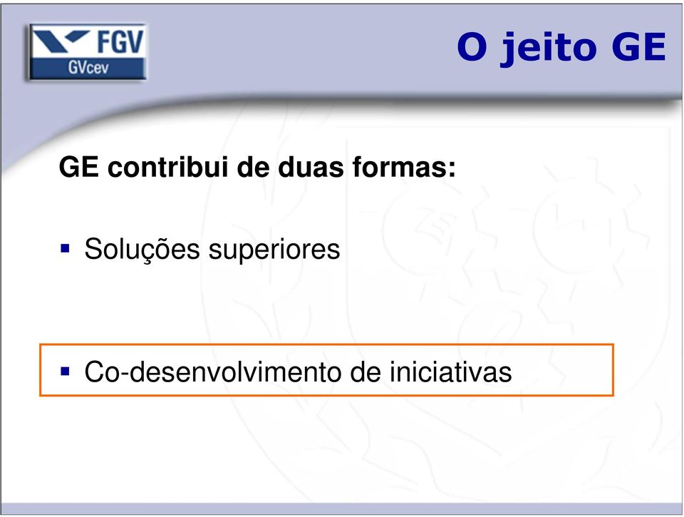 Soluções superiores