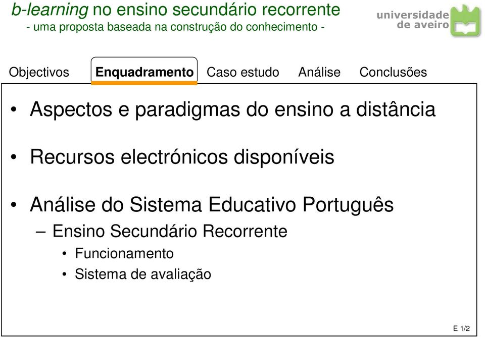 Sistema Educativo Português Ensino Secundário