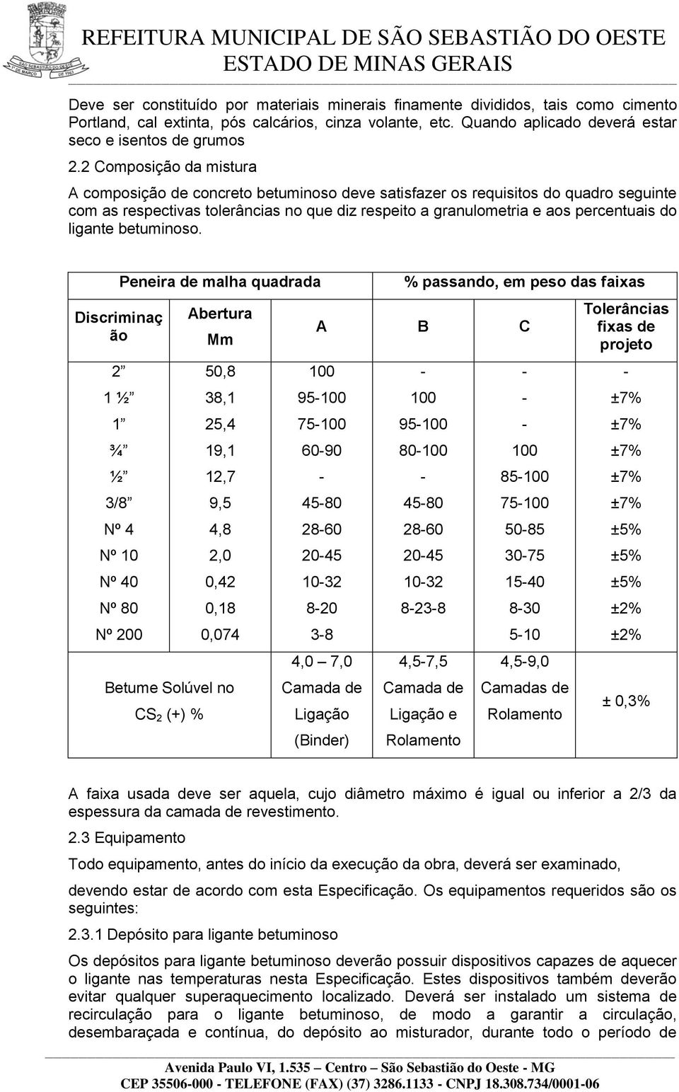 ligante betuminoso.