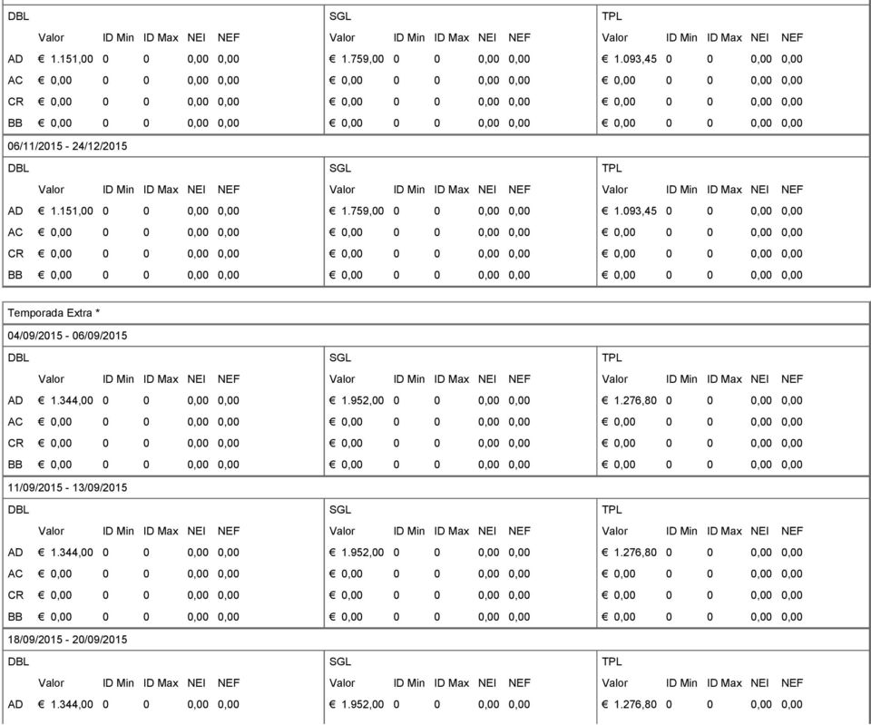 093,45 Temporada Extra * 04/09/2015-06/09/2015 AD 1.
