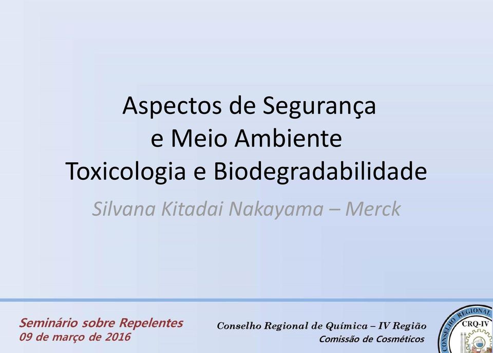 e Biodegradabilidade