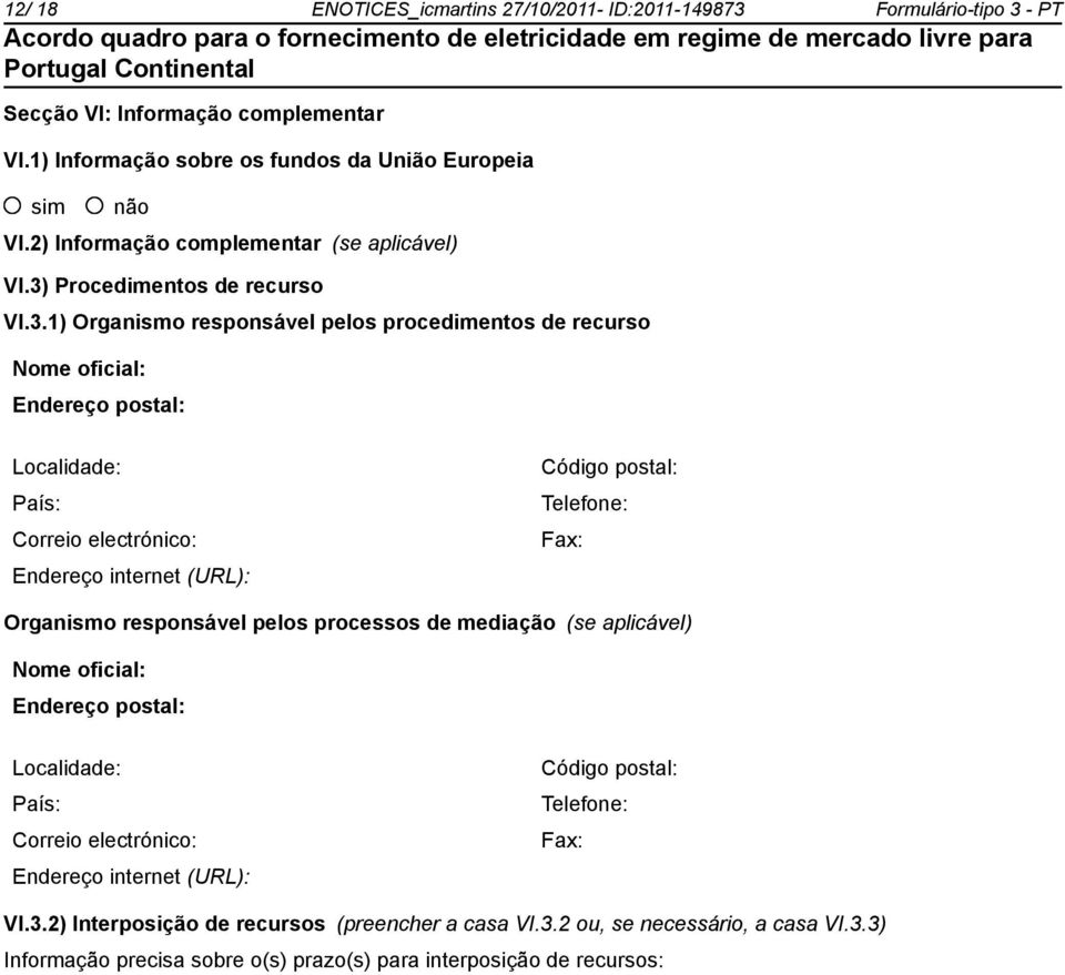 Procedimentos de recurso VI.3.