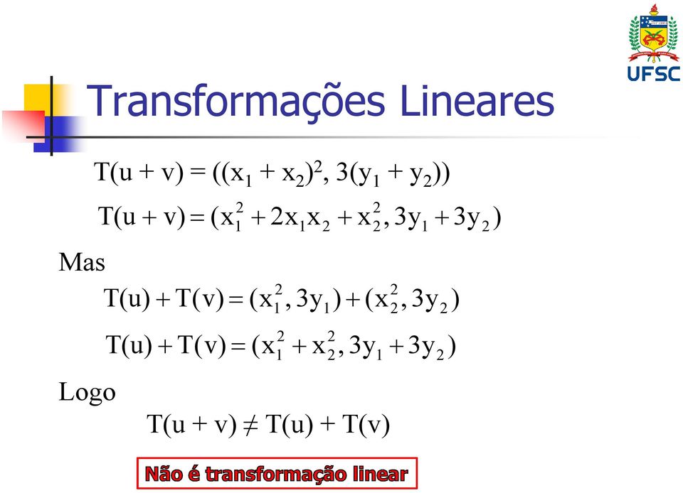 T(u) T(v) (x1, 3y1) (x 2, 3y2) 2 2 T(u)