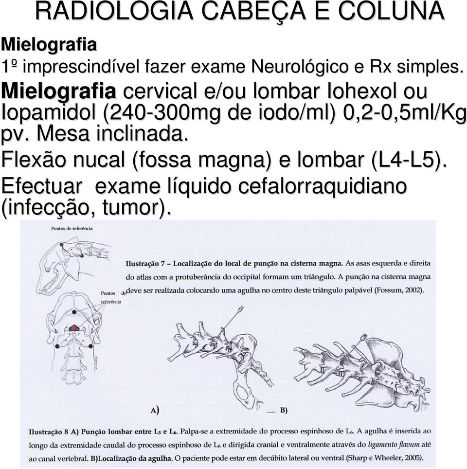 iodo/ml) 0,2-0,5ml/ 0,5ml/Kg pv.. Mesa inclinada.