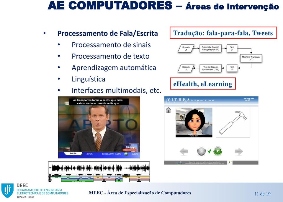 Linguística Interfaces multimodais, etc.