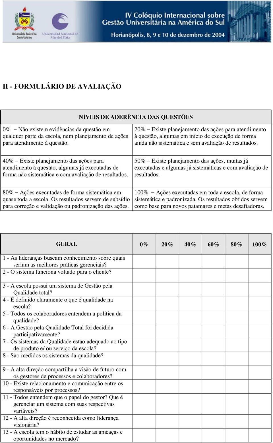 40% Existe planejamento das ações para atendimento à questão, algumas já executadas de forma não sistemática e com avaliação de resultados.