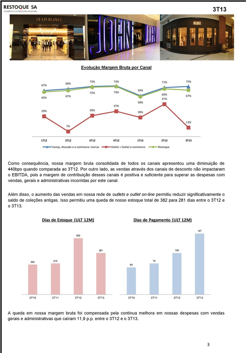 Por outro lado, as vendas através dos canais de desconto não impactaram o EBITDA, pois a margem de contribuição desses canais é positiva e suficiente para superar as despesas com vendas, gerais e