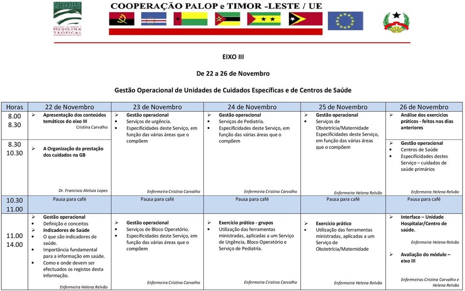 Serviços de Pediatria.